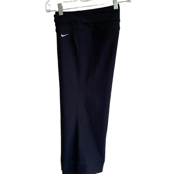 Nike Pro Dri Fit BE STRONG Womens Size XS Leggings Capri Pants Black Running - Picture 3 of 10
